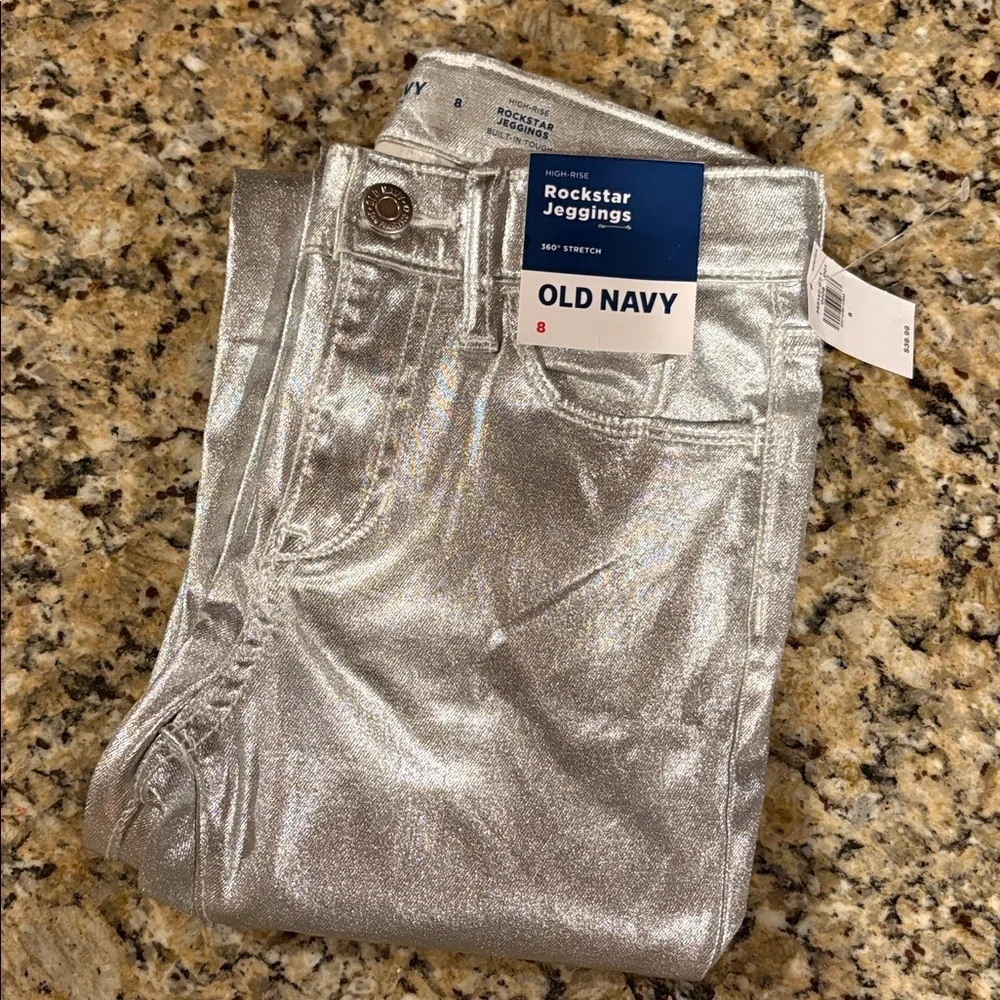 🍭OLD NAVY Rockstar Silver Jeggings